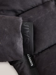 smALLSAINTS Washed Black Underground Short Padded Coat - Image 14 of 16