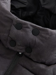 smALLSAINTS Washed Black Underground Short Padded Coat - Image 15 of 16