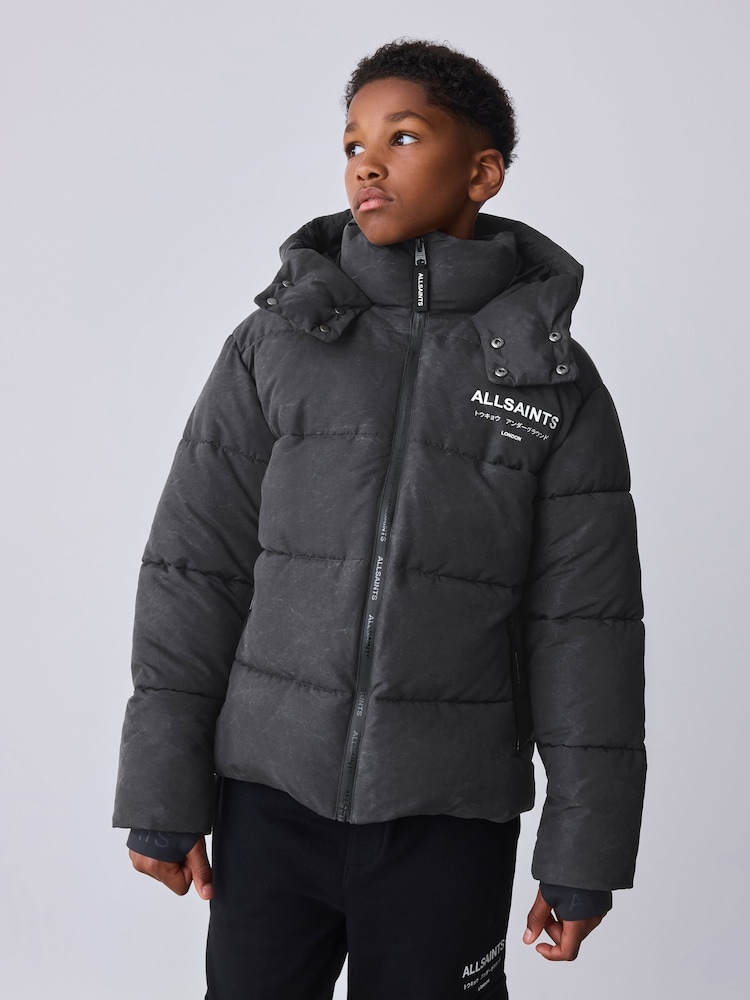 smALLSAINTS Washed Black Underground Short Padded Coat - Image 2 of 16
