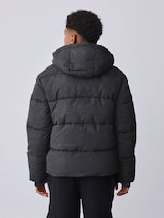 smALLSAINTS Washed Black Underground Short Padded Coat - Image 4 of 16