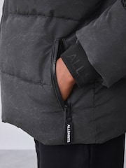 smALLSAINTS Washed Black Underground Short Padded Coat - Image 6 of 16