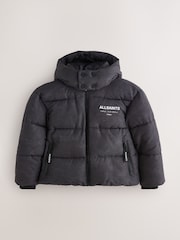 smALLSAINTS Washed Black Underground Short Padded Coat - Image 9 of 16