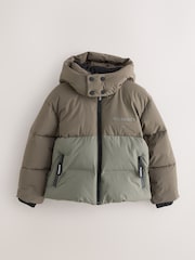 smALLSAINTS Khaki Green Underground Short Padded Coat - Image 12 of 18