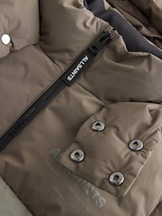 smALLSAINTS Khaki Green Underground Short Padded Coat - Image 14 of 18