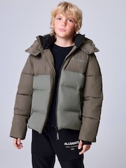 smALLSAINTS Khaki Green Underground Short Padded Coat - Image 2 of 18