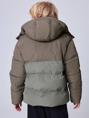 smALLSAINTS Khaki Green Underground Short Padded Coat - Image 3 of 18