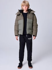 smALLSAINTS Khaki Green Underground Short Padded Coat - Image 4 of 18