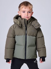 smALLSAINTS Khaki Green Underground Short Padded Coat - Image 5 of 18