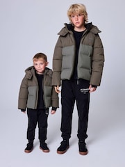 smALLSAINTS Khaki Green Underground Short Padded Coat - Image 7 of 18