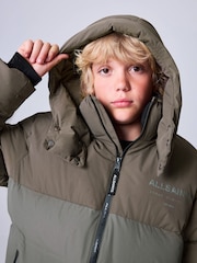 smALLSAINTS Khaki Green Underground Short Padded Coat - Image 8 of 18