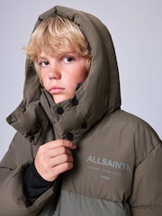 smALLSAINTS Khaki Green Underground Short Padded Coat - Image 9 of 18