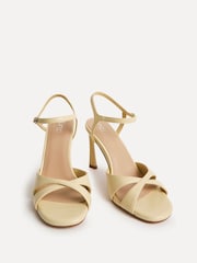 Linzi Yellow Compelled Crossover Stiletto Heeled Sandals - Image 4 of 5
