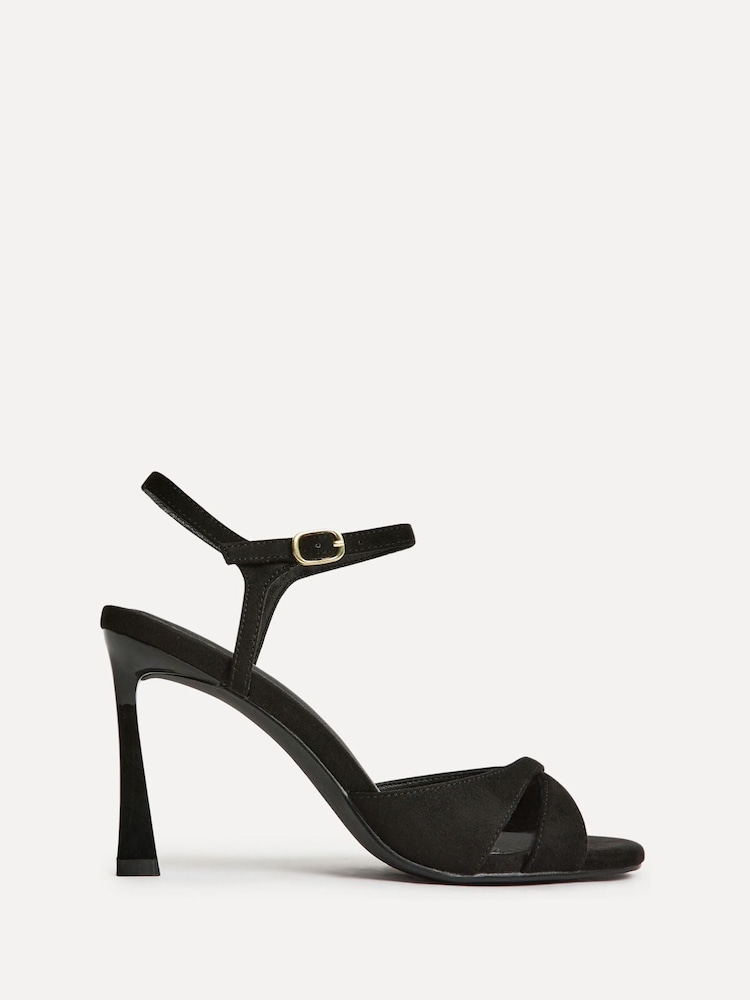 Linzi Black Compelled Crossover Stiletto Heeled Sandals - Image 2 of 5 Linzi Black Compelled Crossover Stiletto Heeled Sandals - Image 2 of 5