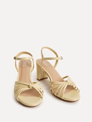 Linzi Yellow Arabel  Strappy Block Heel Sandals - Image 3 of 5