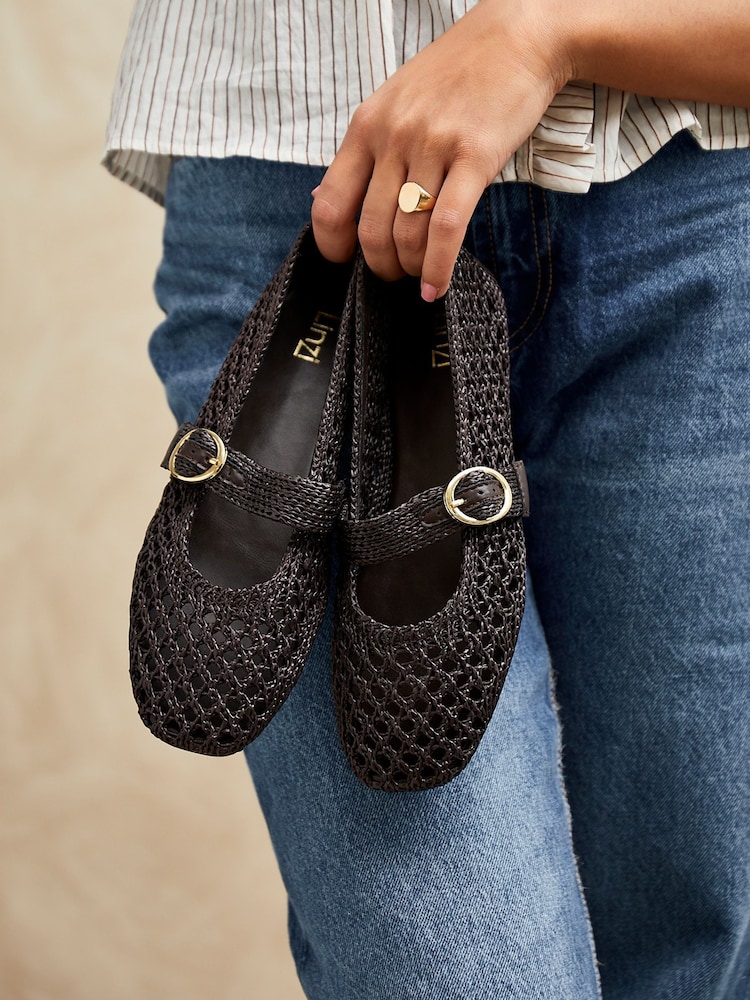 Linzi Brown Verona Handwoven Mary Jane Pumps - Image 1 of 5