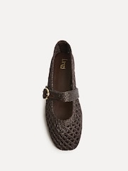 Linzi Brown Verona Handwoven Mary Jane Pumps - Image 4 of 5