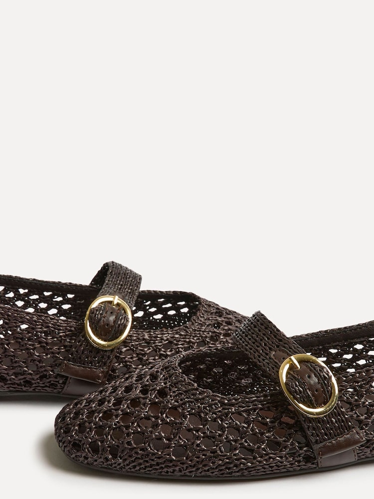 Linzi Brown Verona Handwoven Mary Jane Pumps - Image 5 of 5