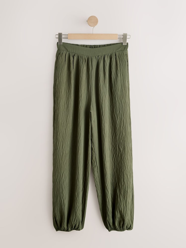 Khaki Green Balloon Trousers - Image 1 of 3 Khaki Green Balloon Trousers - Image 1 of 3