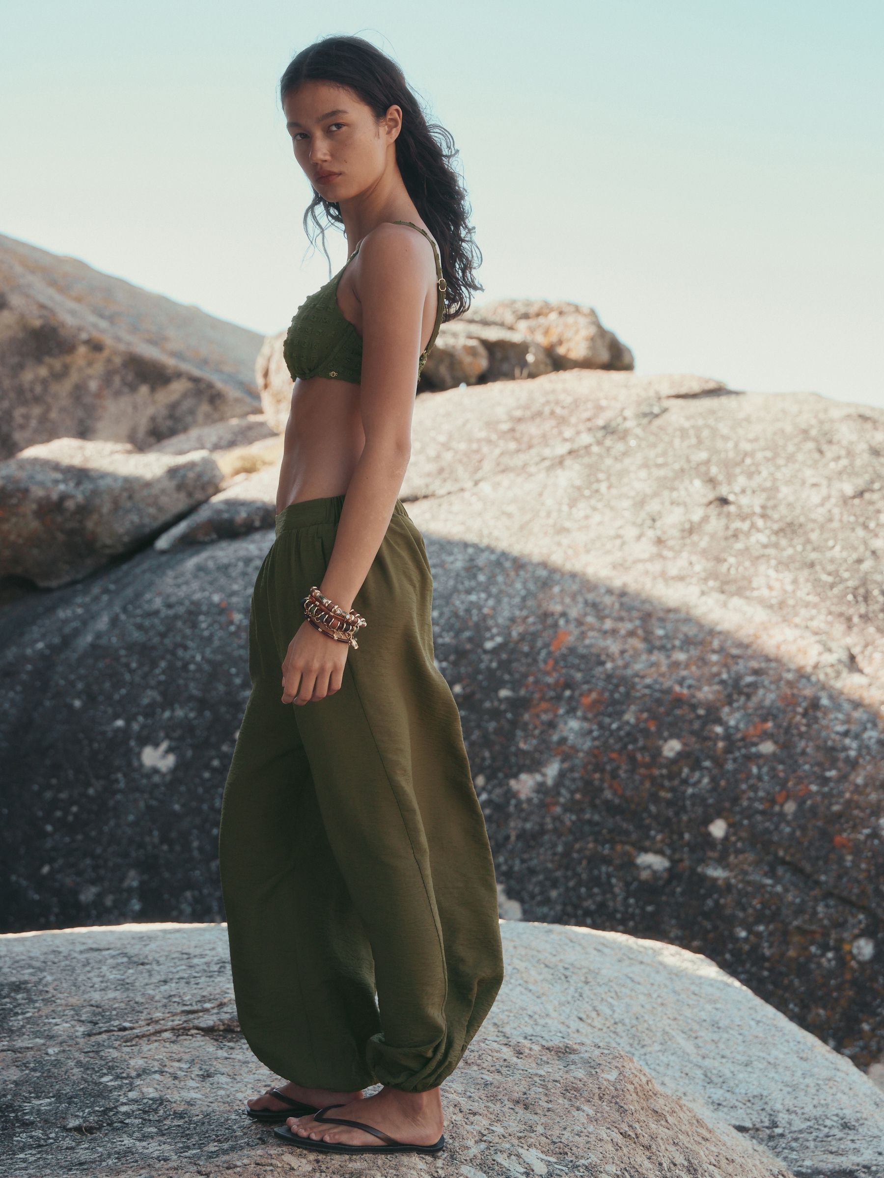 Buy Khaki Green Balloon Trousers from Next USA