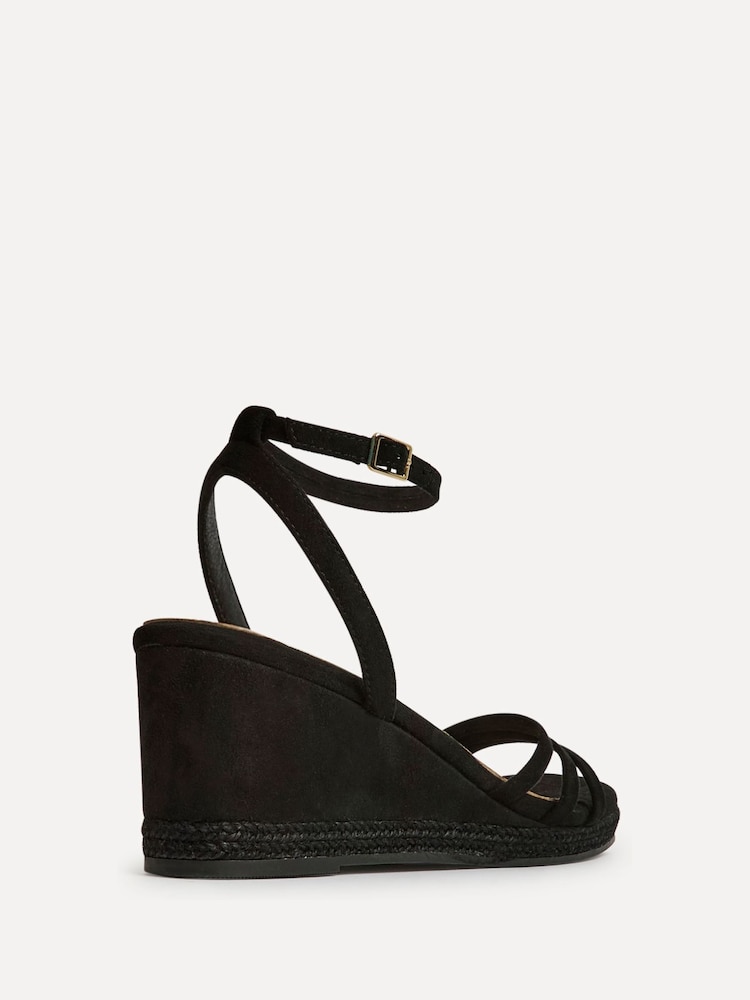 Linzi Black Noma Strappy Wedge Sandals - Image 5 of 5