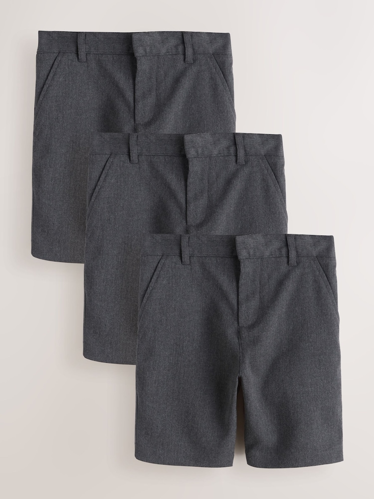 Gris - Clarks 3 Pack Fastening Regular School Shorts - Imagen 1 de 9