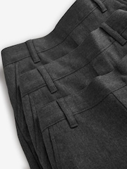Clarks Grey Pull-On Regular School Shorts 3 Pack - Image 6 of 7