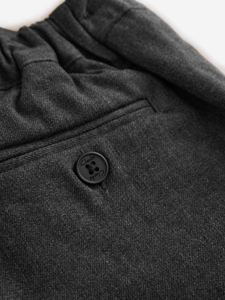 Clarks Grey Pull-On Regular School Shorts 3 Pack - Image 7 of 7