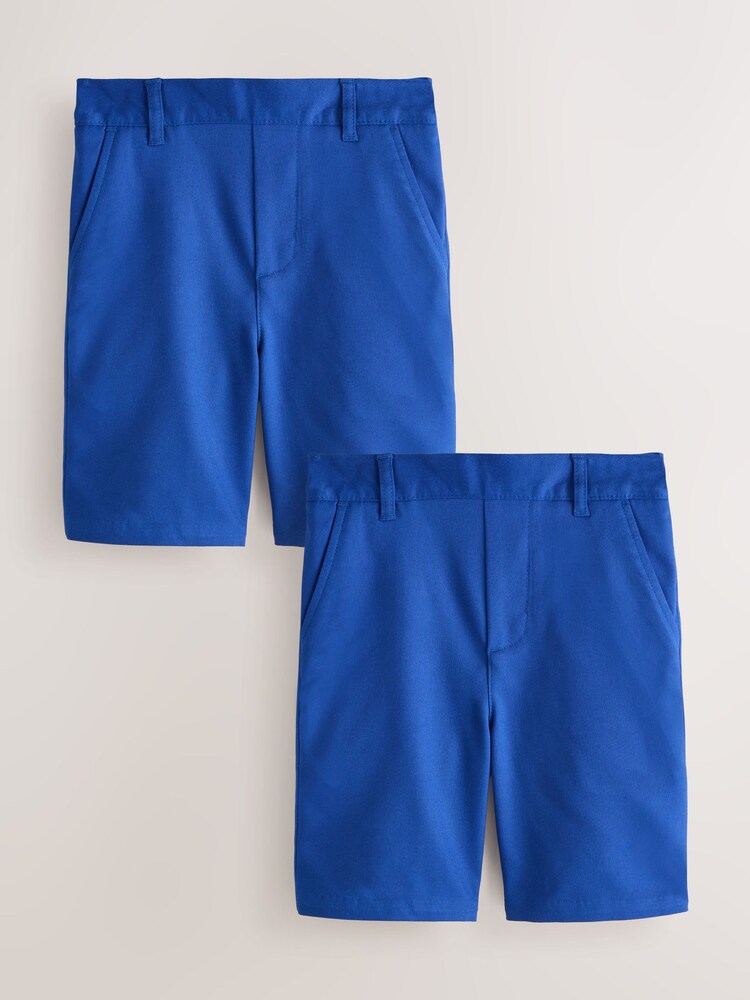 Clarks Cobalt Blue Pull-On Regular School Shorts 3 Pack - Image 1 of 8
