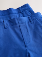 Clarks Cobalt Blue Pull-On Regular School Shorts 3 Pack - Image 6 of 8