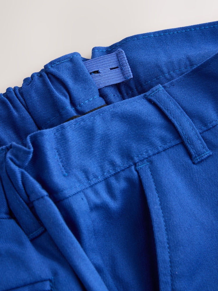 Clarks Cobalt Blue Pull-On Regular School Shorts 3 Pack - Image 8 of 8