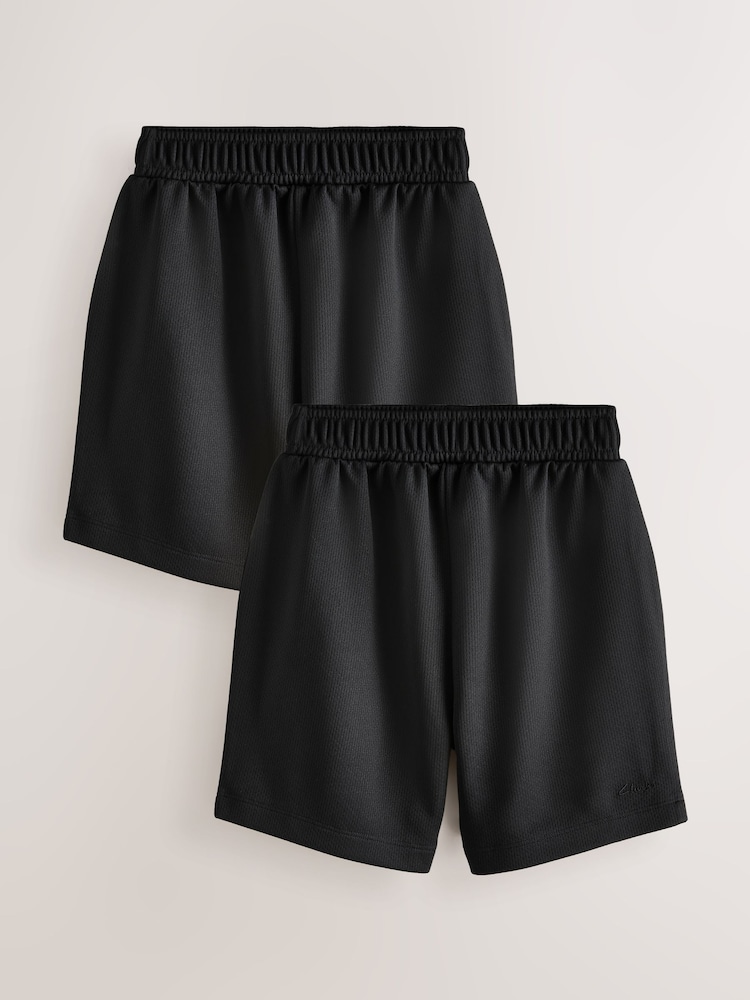 Clarks Black Football 2 Pack Shorts - Image 1 of 5