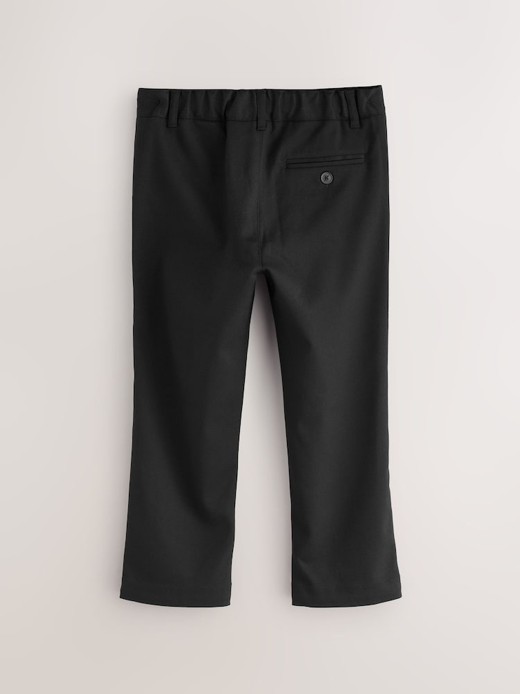Clarks Black Plus Waist Regular Fit School 2 Pack Trousers - Image 2 of 4