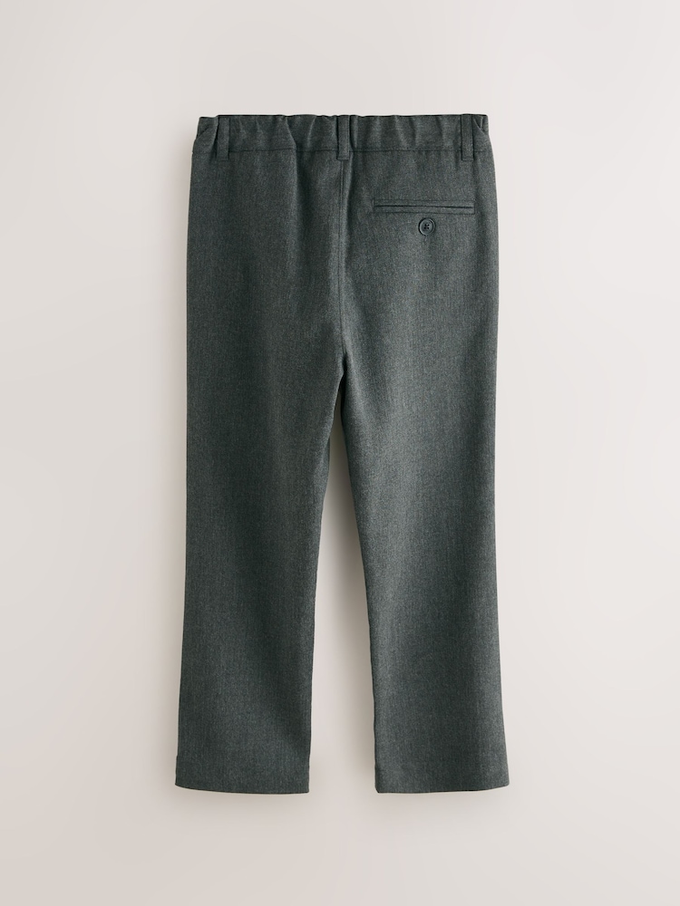Clarks Grey Plus Waist Regular Fit School 2 Pack Trousers - Image 2 of 7