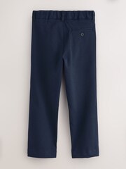 Clarks Navy Slim Fit Fastening School 2 Pack Trousers - Image 3 of 7