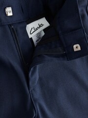 Clarks Navy Slim Fit Fastening School 2 Pack Trousers - Image 6 of 7