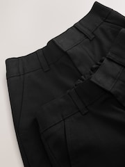 Clarks Black Slim Waist Regular Length Fastening School 2 Pack Trousers - Image 5 of 6