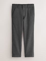Clarks Grey Slim Waist Regular Length Fastening School 2 Pack Trousers - Image 2 of 6