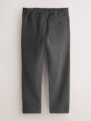 Clarks Grey Slim Waist Regular Length Fastening School 2 Pack Trousers - Image 3 of 6