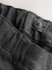 Clarks Grey Slim Waist Regular Length Fastening School 2 Pack Trousers - Image 4 of 6