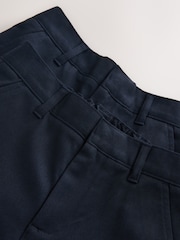 Clarks Navy Slim Waist Regular Length Fastening School 2 Pack Trousers - Image 5 of 6