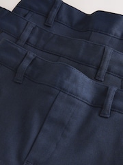 Clarks Navy Pull-On Regular School Shorts 3 Pack - Image 6 of 8