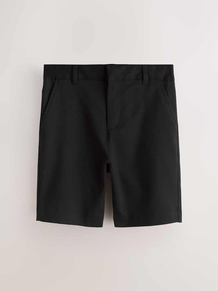 Clarks Black Fastening Regular School Shorts 2 Pack - Image 2 of 9 Clarks Black Fastening Regular School Shorts 2 Pack - Image 2 of 9
