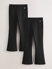 黑色 - Clarks Flared Pull On School Trousers 2 Pack - 圖片 1/5