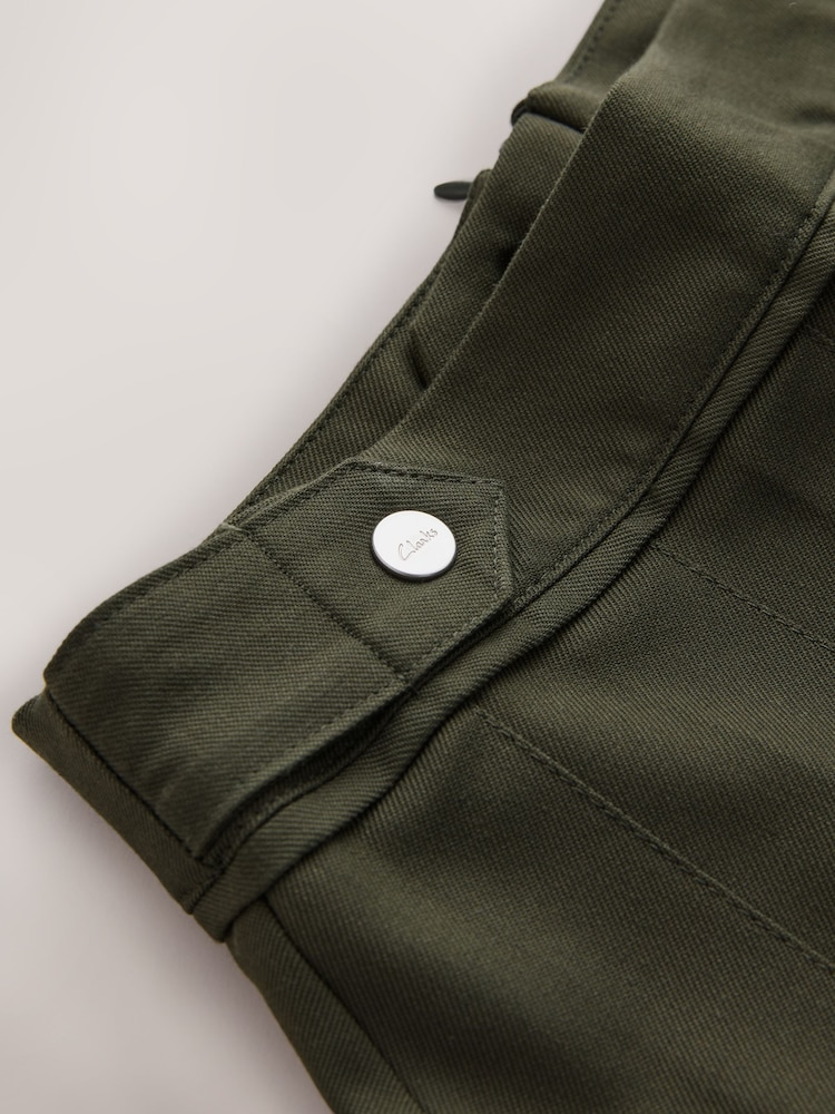 Clarks Olive Green Long Pleated Skirt - Image 11 of 11 Clarks Olive Green Long Pleated Skirt - Image 11 of 11