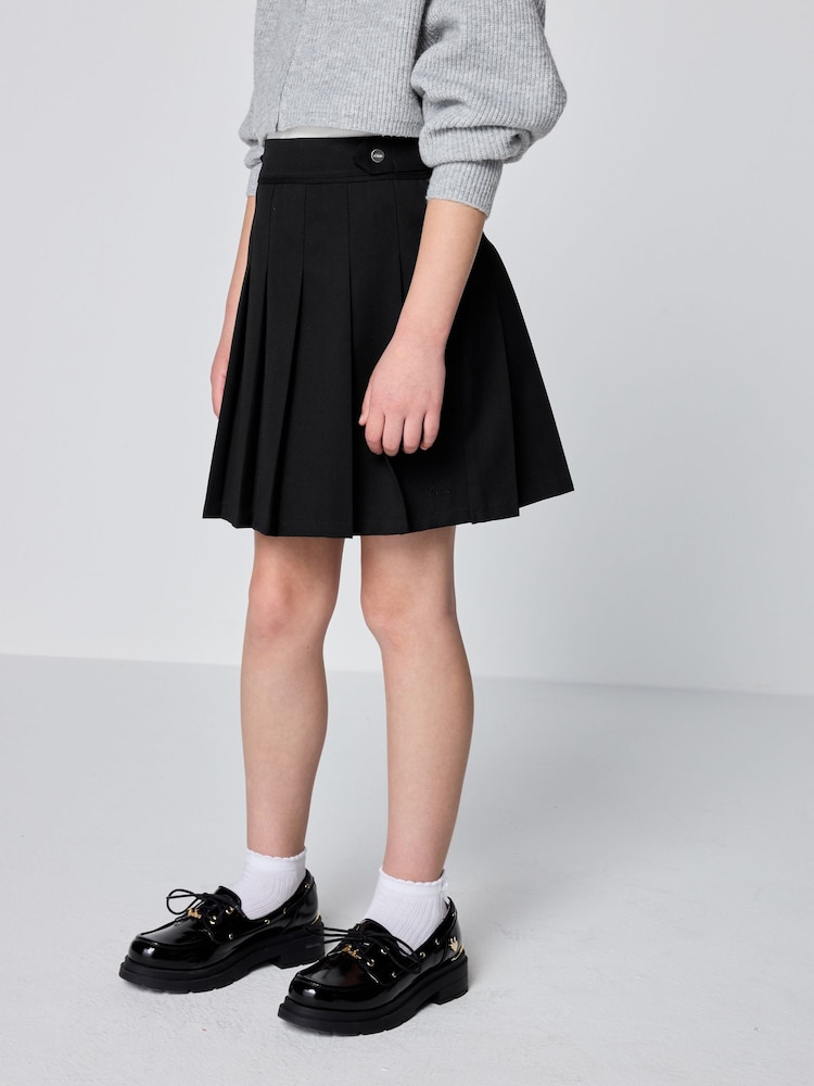 Clarks Black Short Pleated Skirt - Image 2 of 10 Clarks Black Short Pleated Skirt - Image 2 of 10