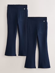 海軍藍 - Clarks Flared Pull On School Trousers 2 Pack - 圖片 1/5