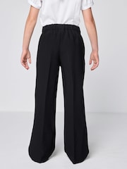 Clarks Black Wide Leg Woven School Trousers - Image 4 of 11