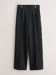 Clarks Black Wide Leg Woven School Trousers - Image 6 of 11
