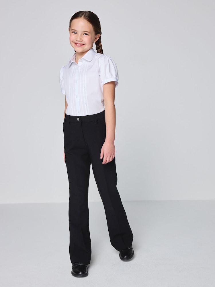 Clarks Black Flared Woven School Trousers - Image 2 of 12