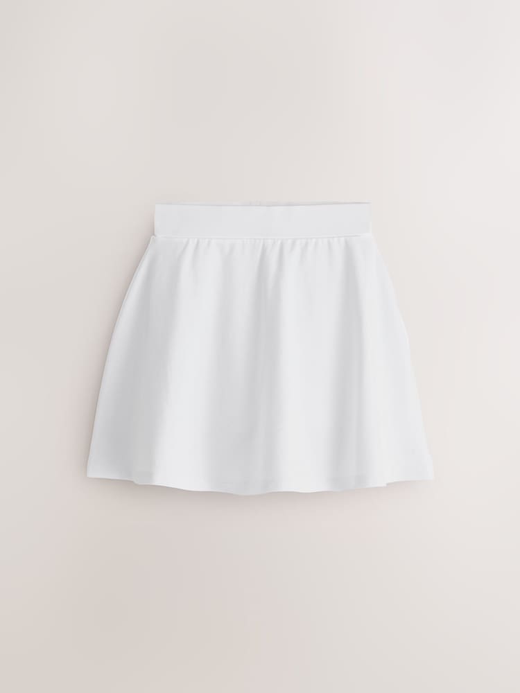 Clarks White Jersey School Skirts 2 Pack - Image 2 of 5